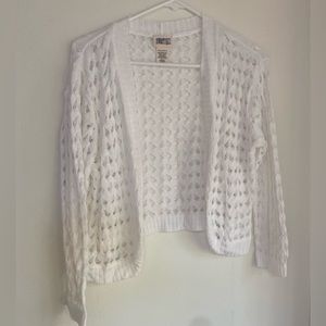 Plus Size White Cardigan